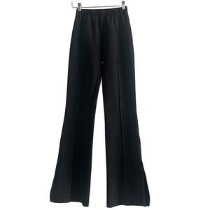 Black Flare Leggings Bell Bottoms High Waisted Size Small New Cotton Blend